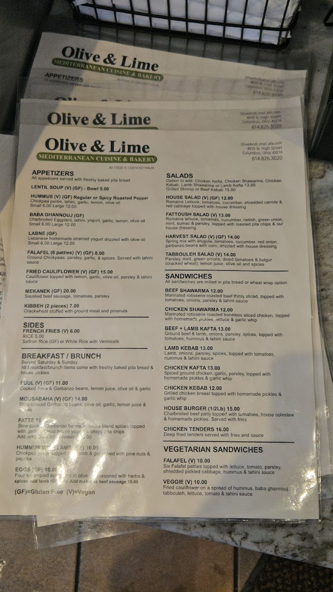 Menu Olive & Lime Cafe-5