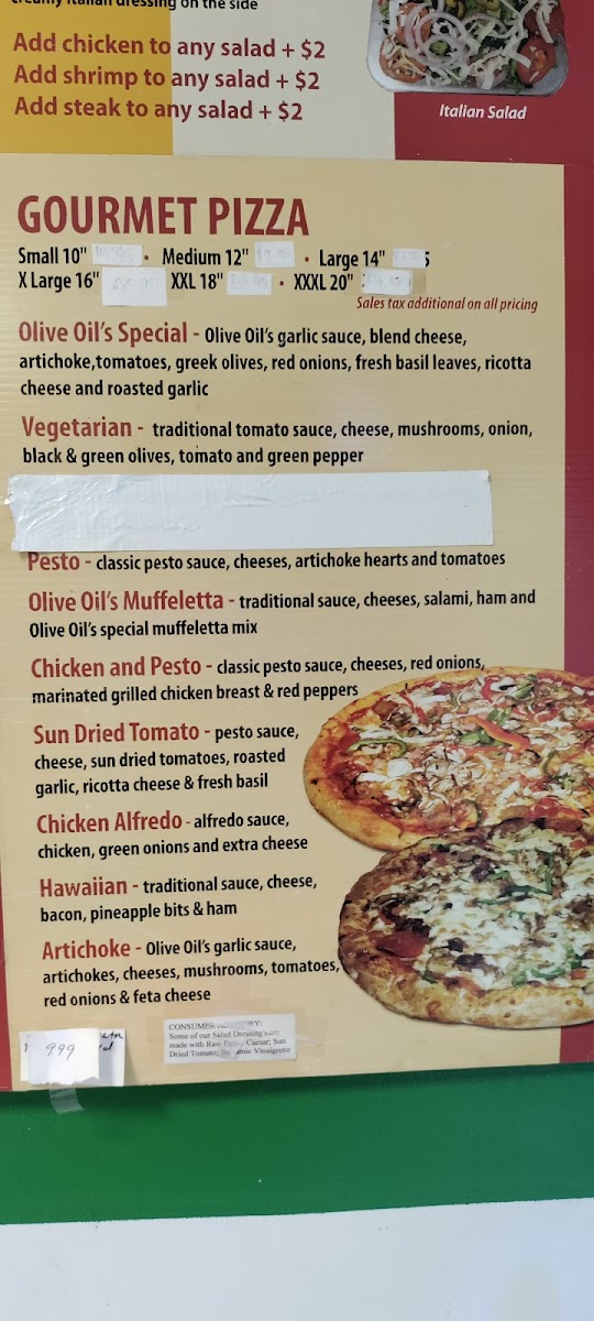 Menu Olive Oils Pizzeria & More-7