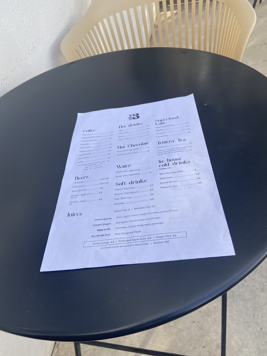 Menu Olive3-8