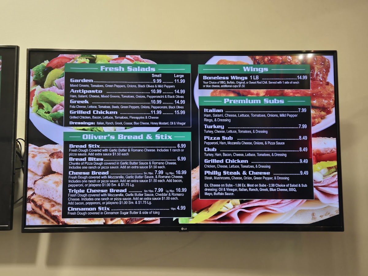 Menu Oliver's Pizza-1