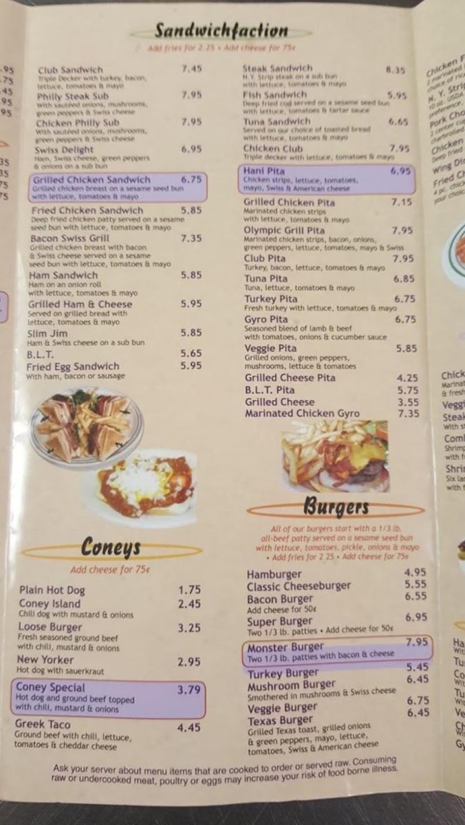 Menu Olympic Grill-9