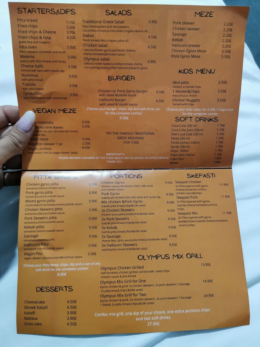 Menu Olympus-2