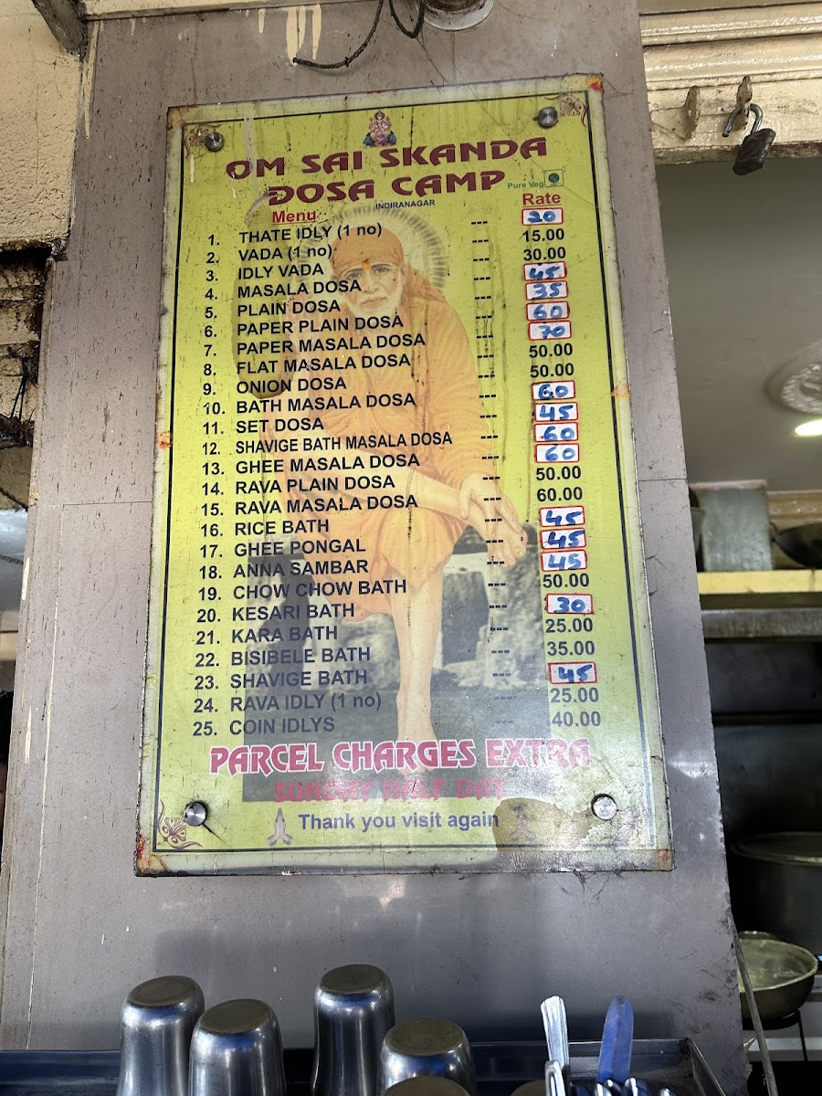 Menu Om Sai Skanda Dosa Camp-6
