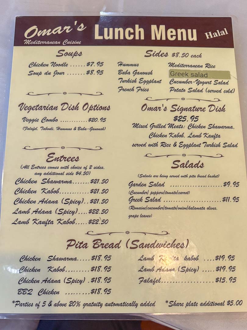Menu Omars Mediterranean Cuisine-1