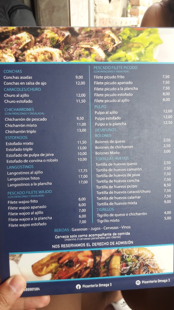 Menu Omega 3, Cevicheria-4