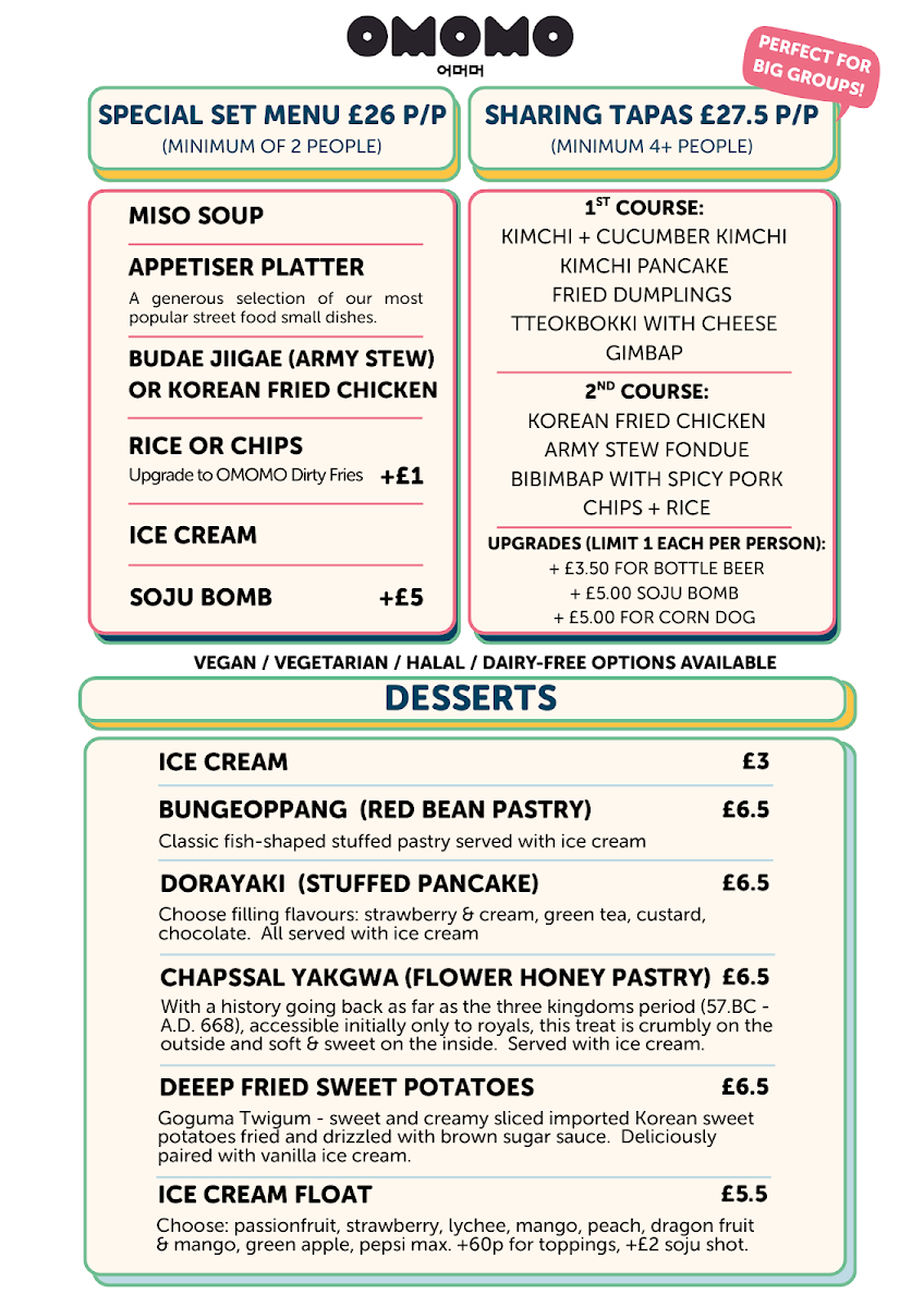 Menu Omomo Korean Street Food + Bubble Tea-1