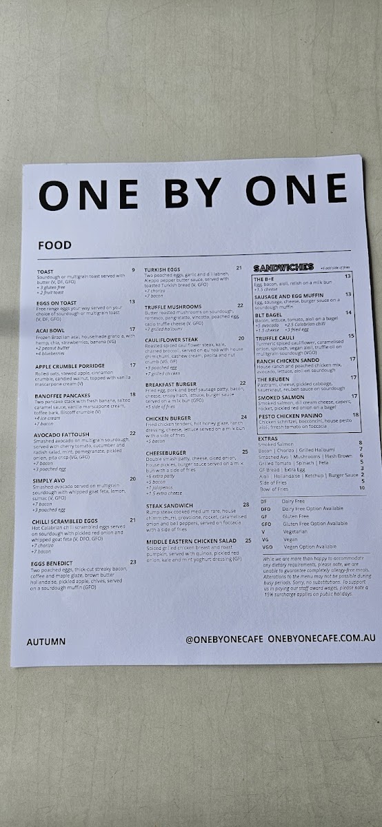 Menu One By One-1