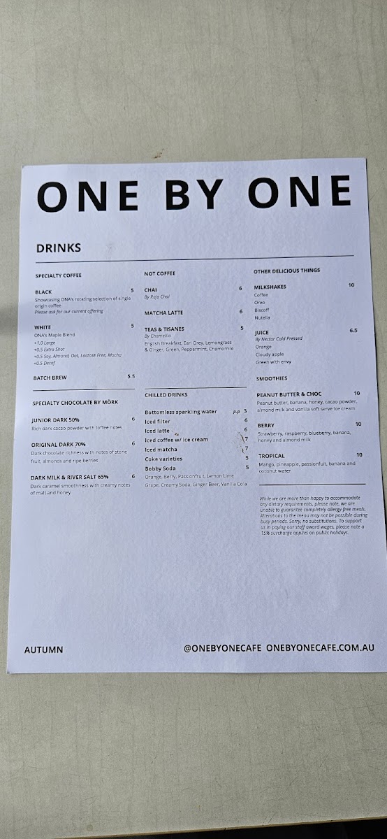 Menu One By One-2