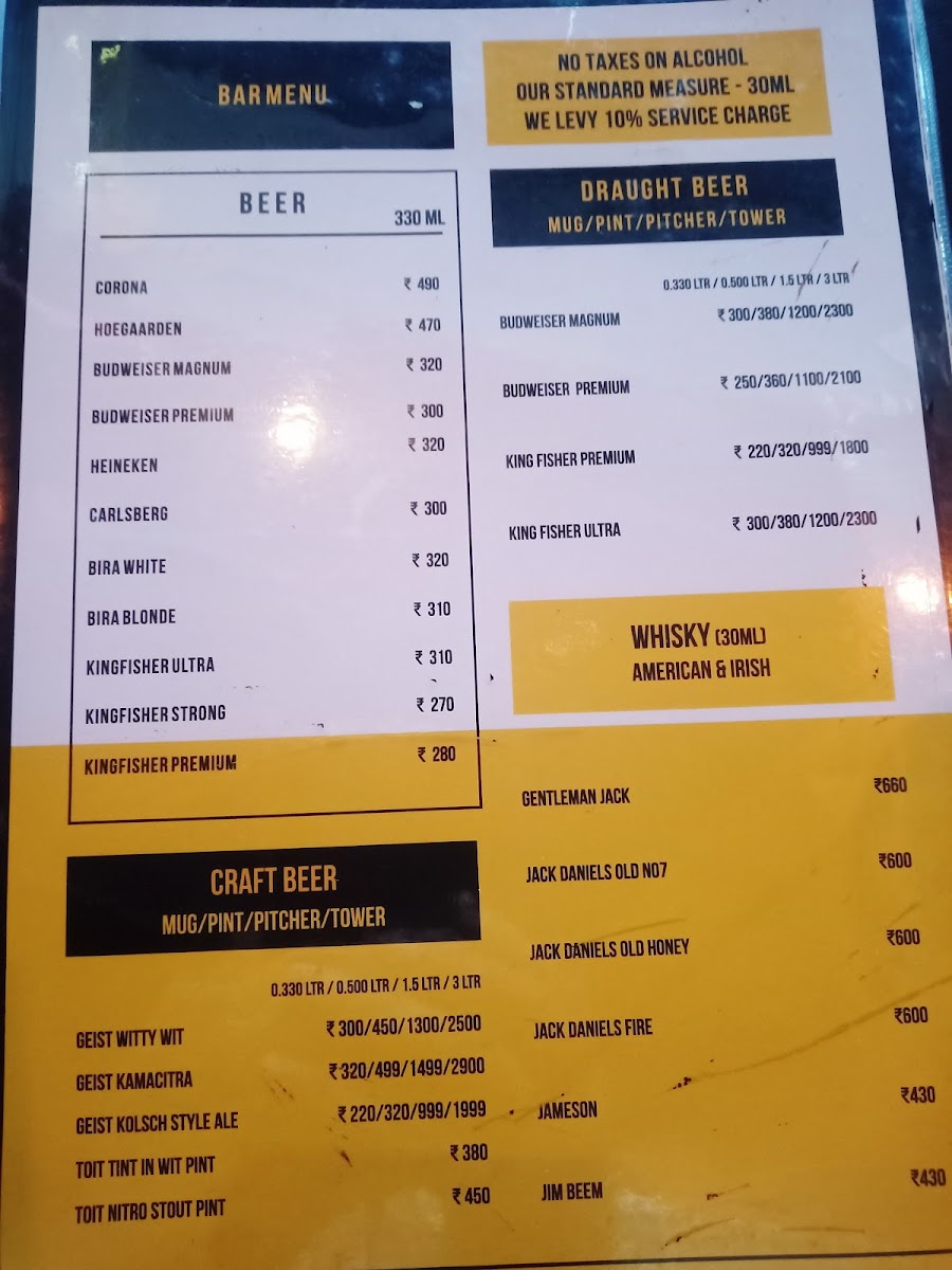 Menu One For The Road-1