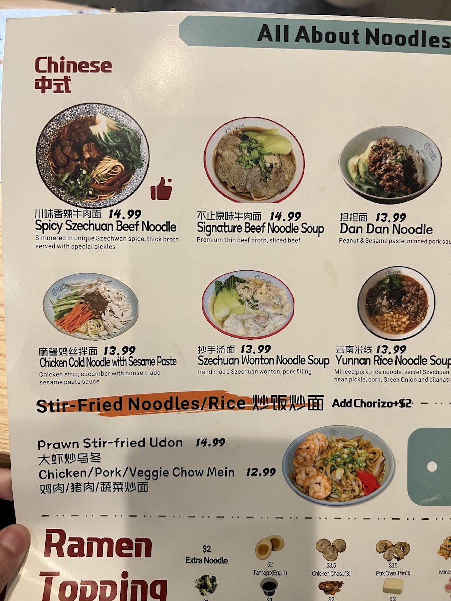 Menu One Noodles And More-4