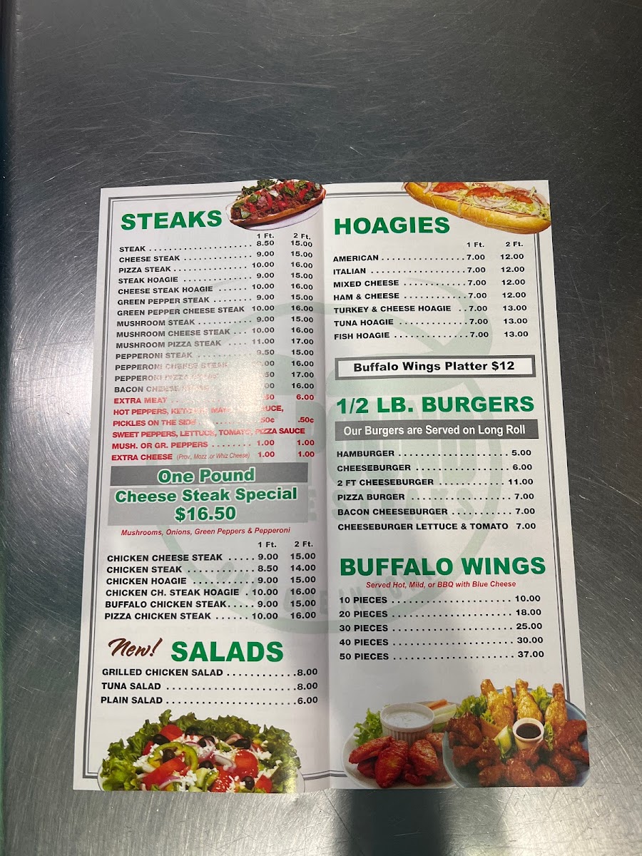 Menu One Pound Cheese Steak-2
