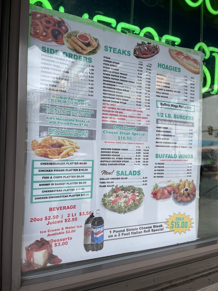Menu One Pound Cheese Steak-5