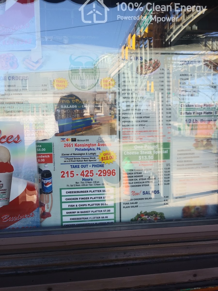 Menu One Pound Cheese Steak-9