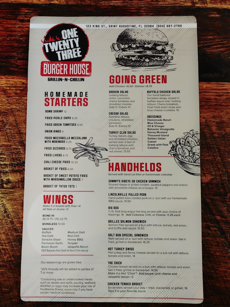 Menu One Twenty Three Burger House-10