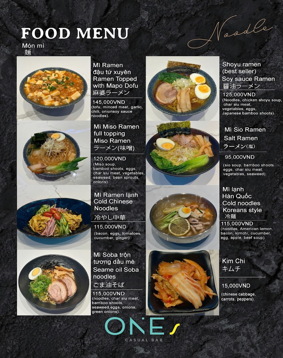 Menu Ones Casual Bar Japanese Restaurant-3