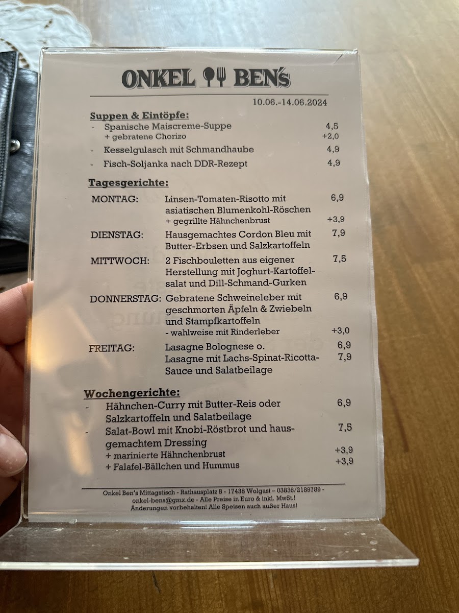 Menu Onkel Ben's Frühstück & Mittagstisch-4