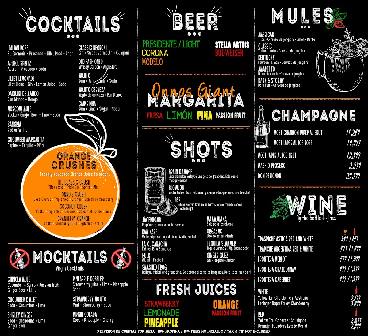 Menu Onno's Altos De Chavon-2