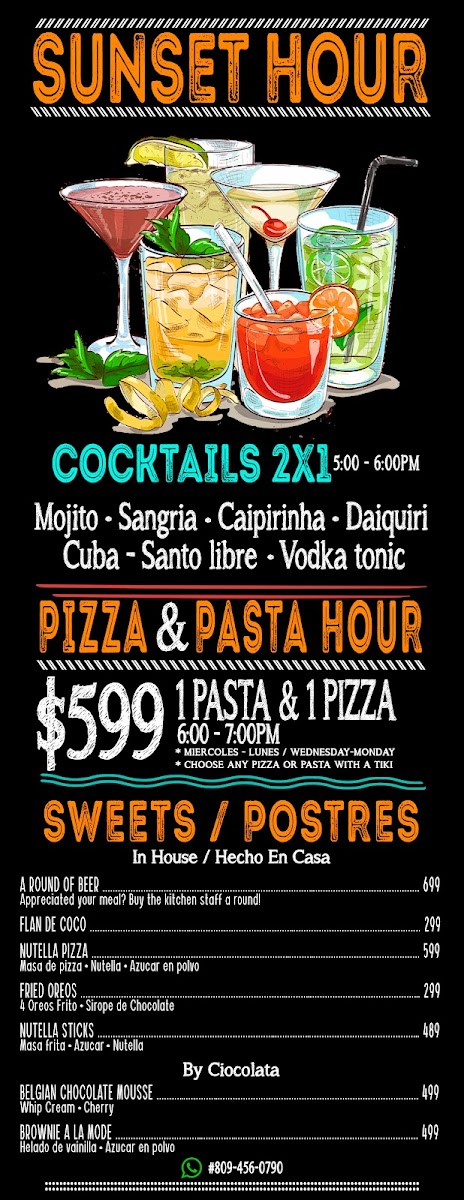 Menu Onno's Altos De Chavon-7