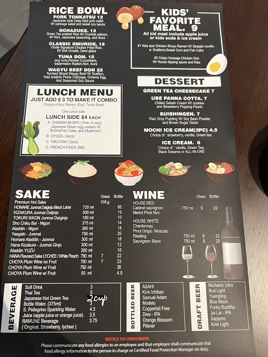 Menu Oodle-1