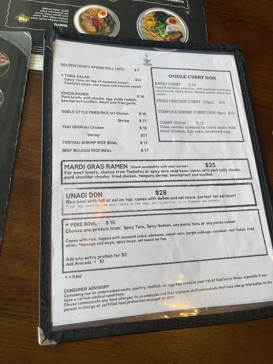 Menu Oodle-6
