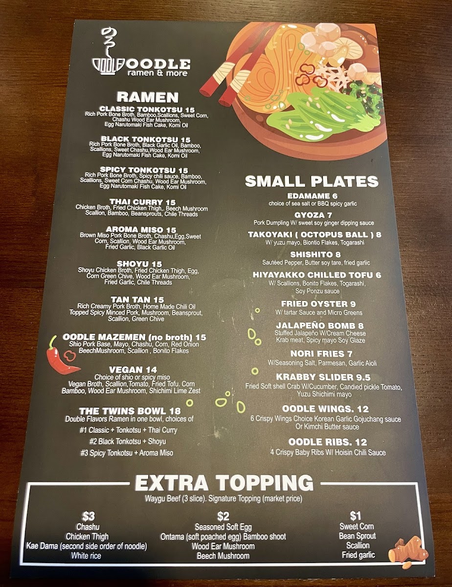 Menu Oodle-7