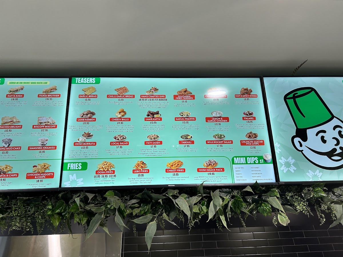 Menu Ooshman Maroubra-1