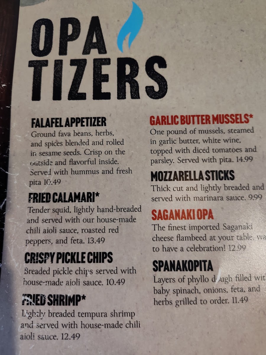 Menu Opa Grill & Tavern-1