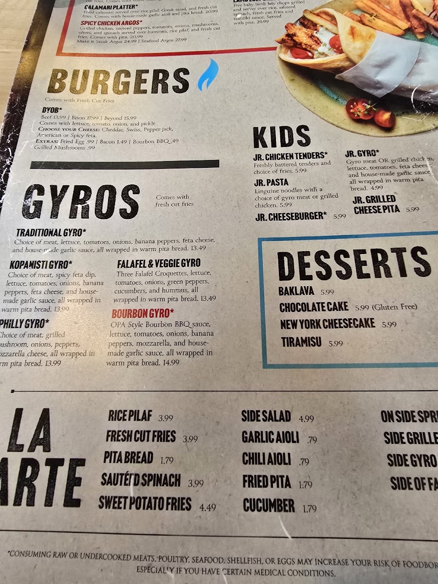 Menu Opa Grill & Tavern-8