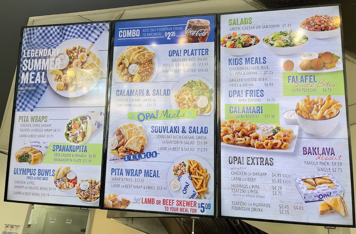 Menu Opa! Of Greece Marda Loop-1