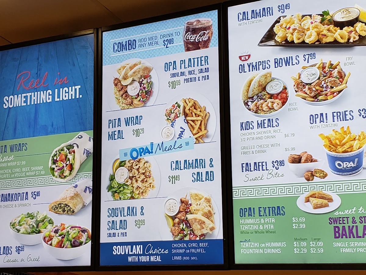 Menu Opa! Of Greece Smartcentres Kenaston-1