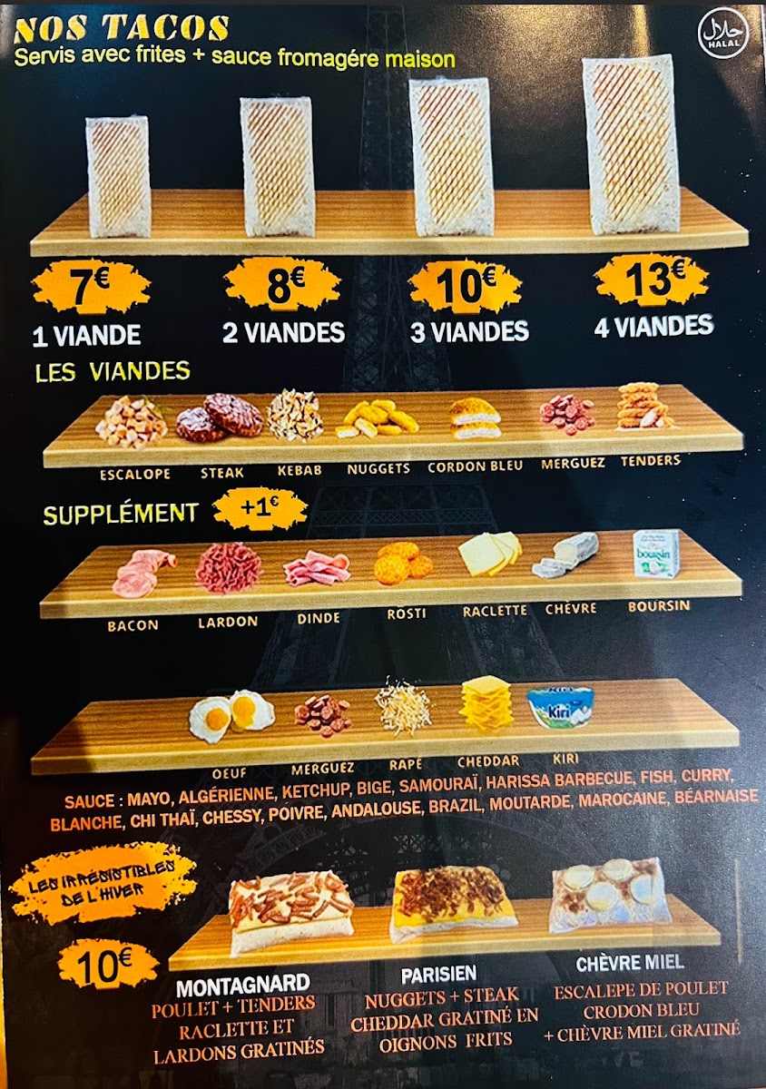 Menu O’Panama, Restaurant, Kebab, Tacos, Kebab Périgueux-4