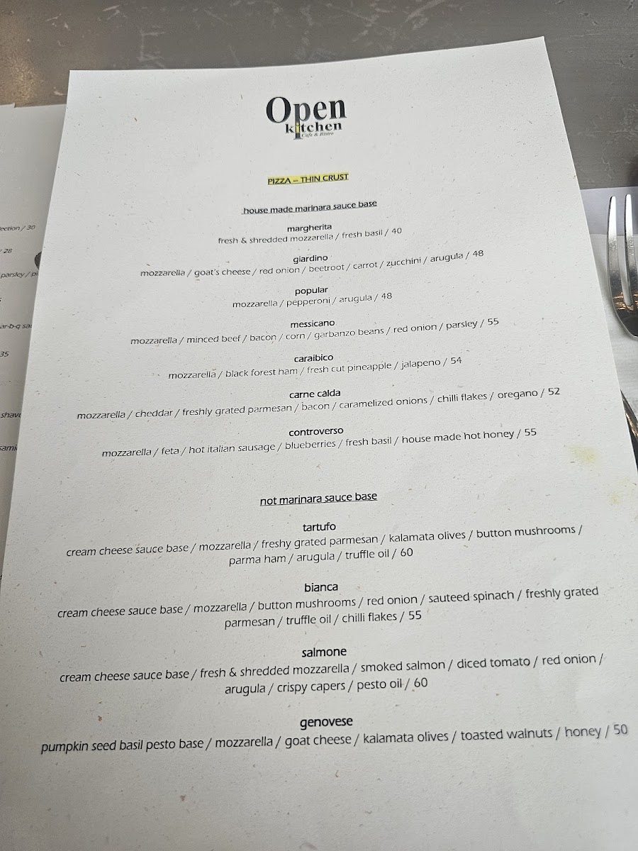 Menu Open Kitchen Cafe & Bistro-3