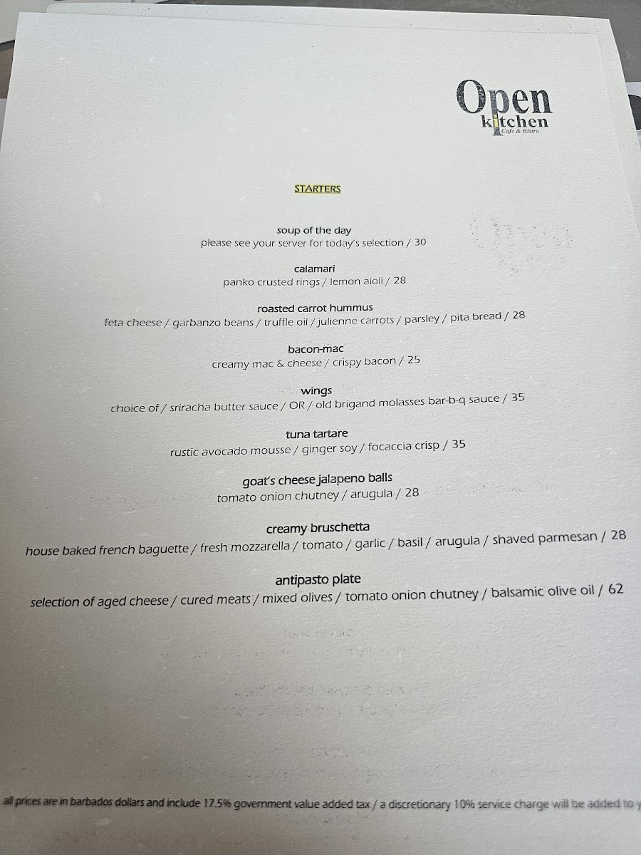 Menu Open Kitchen Cafe & Bistro-4