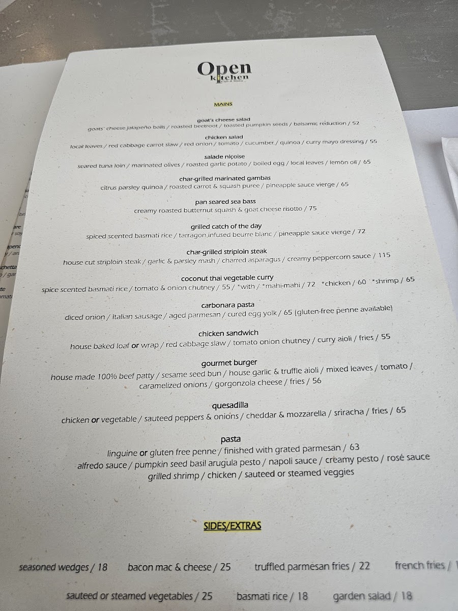 Menu Open Kitchen Cafe & Bistro-5