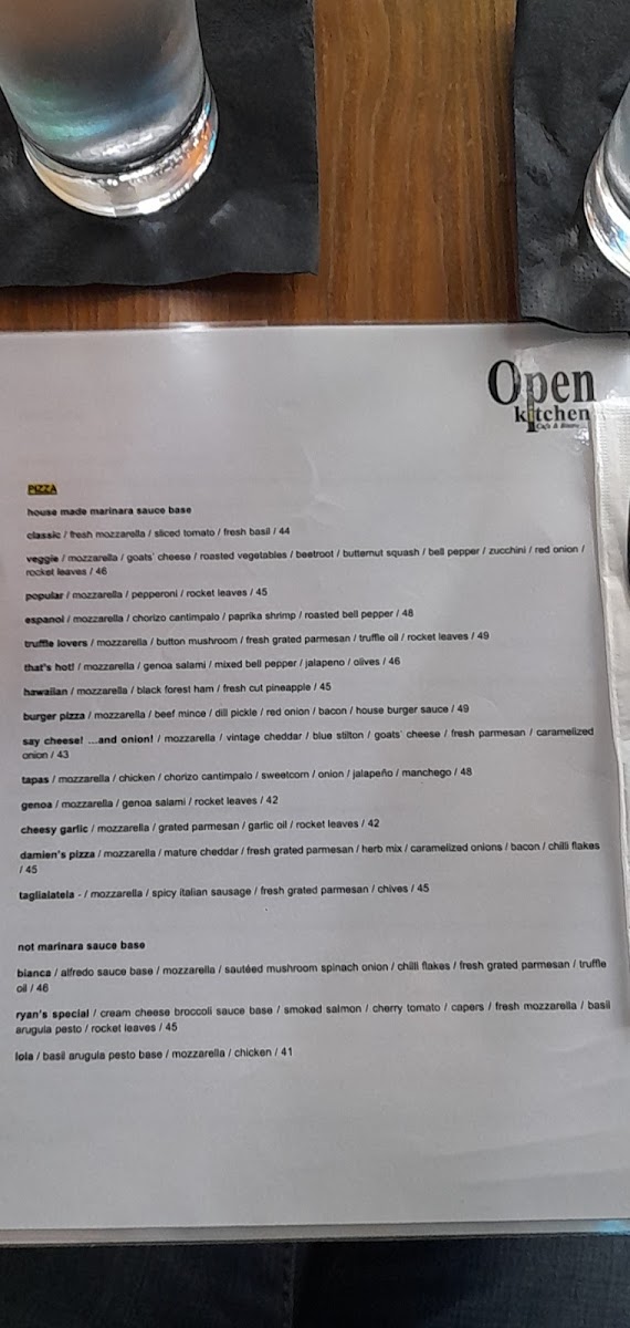 Menu Open Kitchen Cafe & Bistro-9