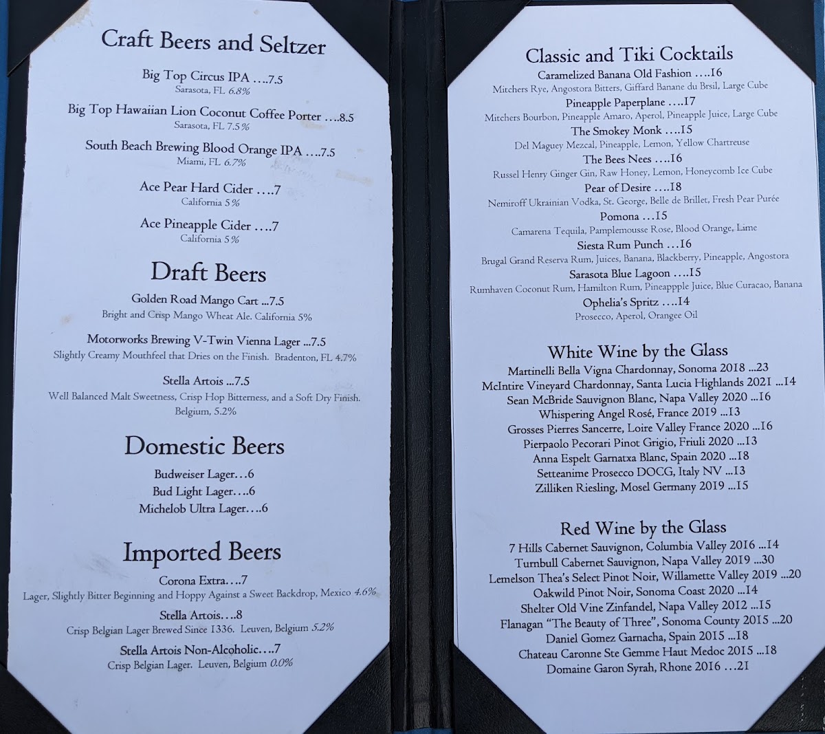 Menu Ophelia's On The Bay-10
