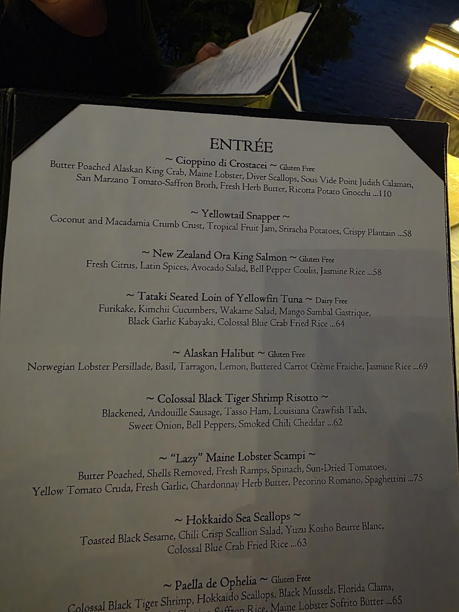 Menu Ophelia's On The Bay-3