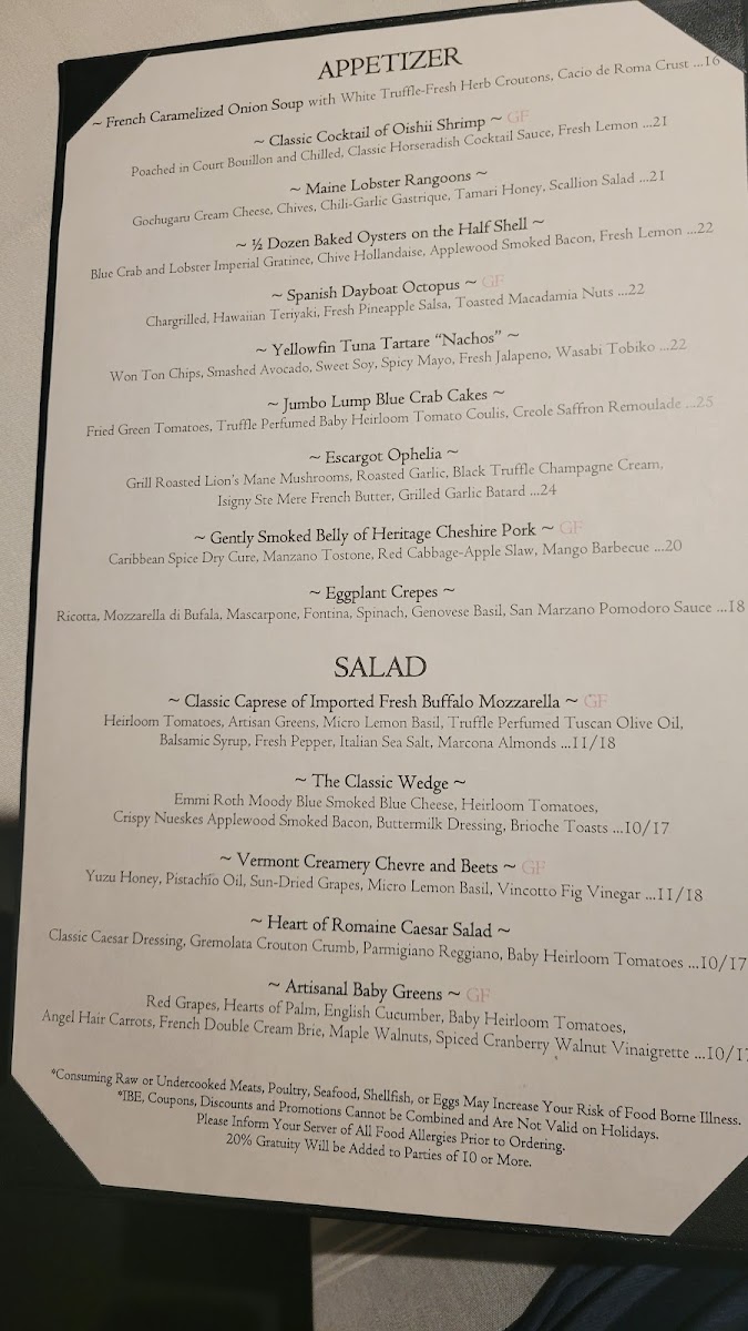 Menu Ophelia's On The Bay-8