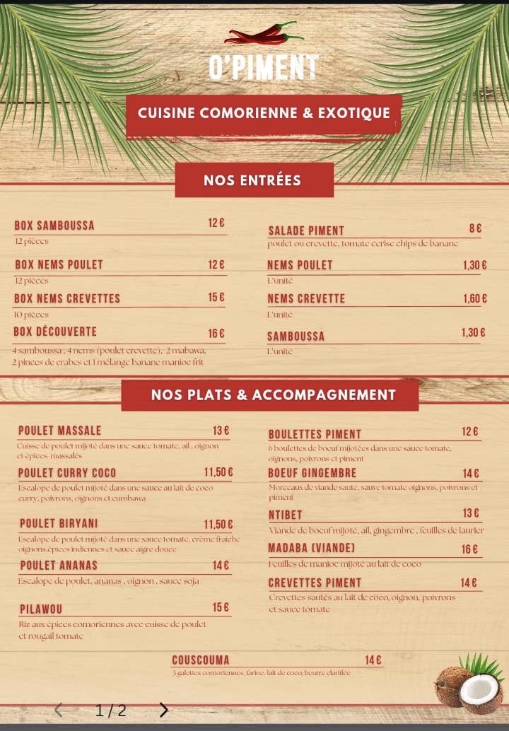 Menu O’Piment-2
