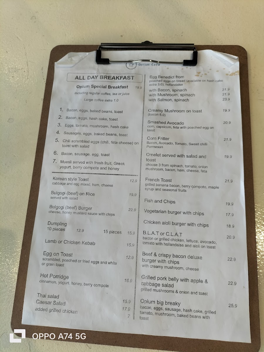 Menu Opium Cafe-1