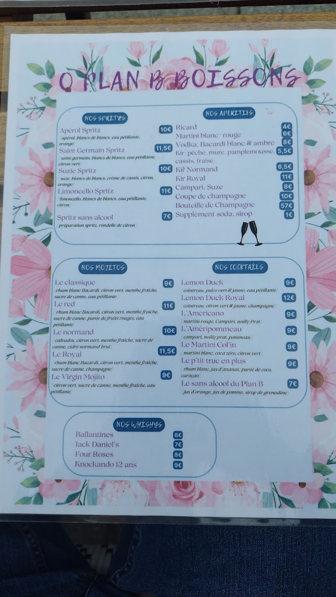 Menu O'plan B By 6.3-5