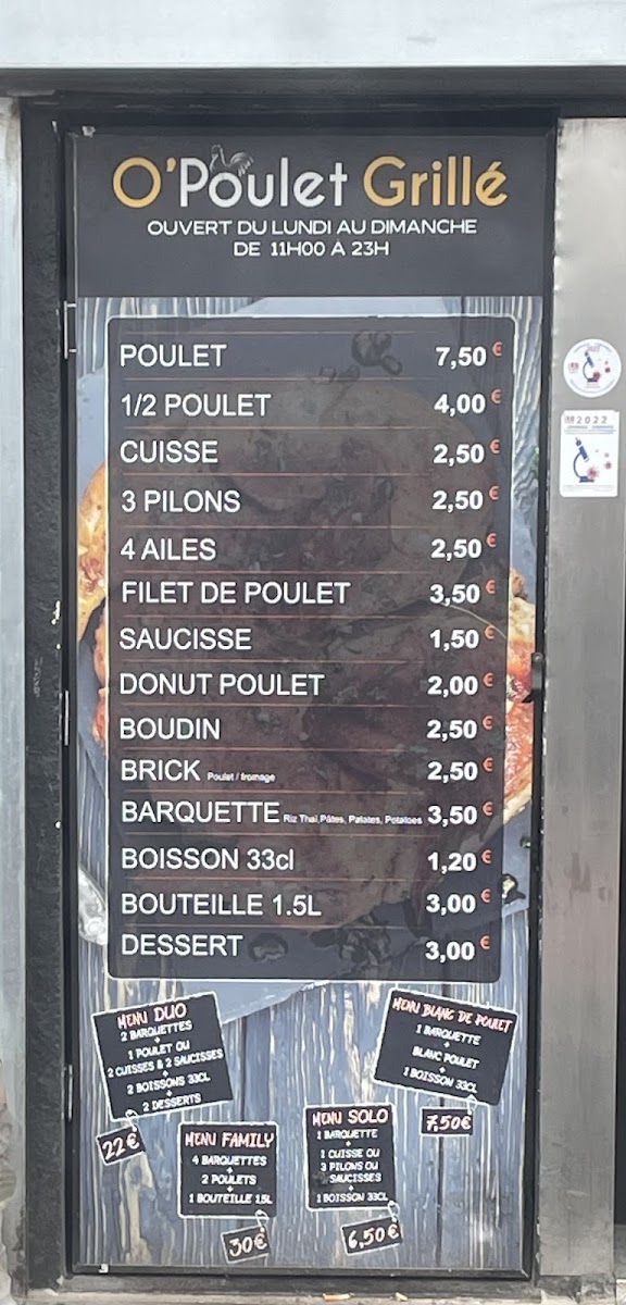 Menu O'poulet Grillé ~ Lille Fives-1