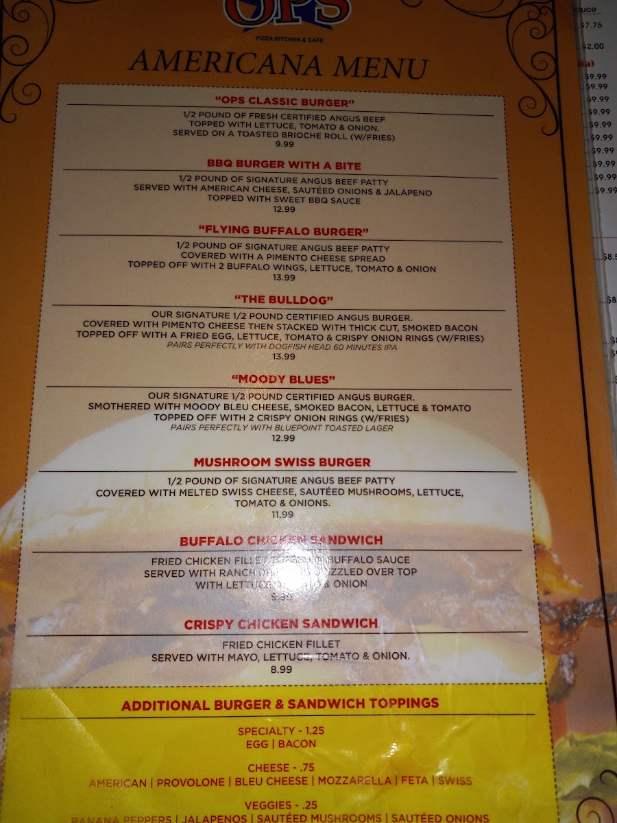 Menu Ops Pizza Kitchen & Cafe-8