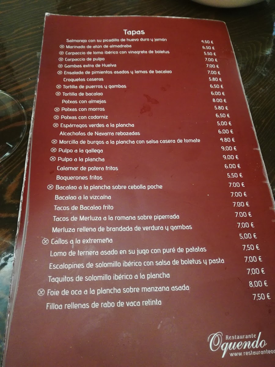 Menu Oquendo Restaurante & Tapería-10