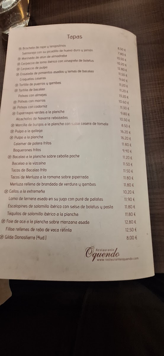 Menu Oquendo Restaurante & Tapería-6