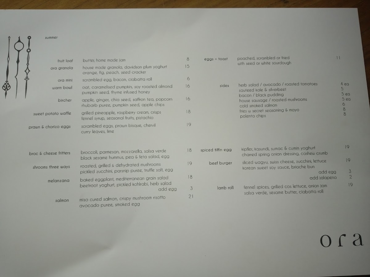 Menu Ora Kew-10