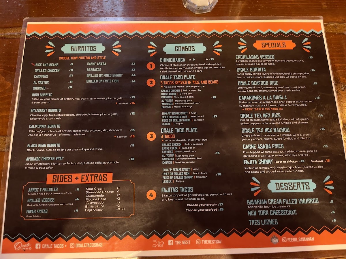 Menu Orale Tacos +-1