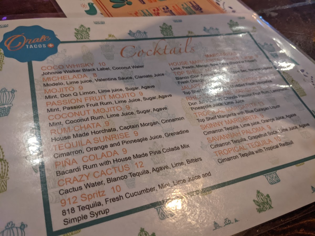 Menu Orale Tacos +-10