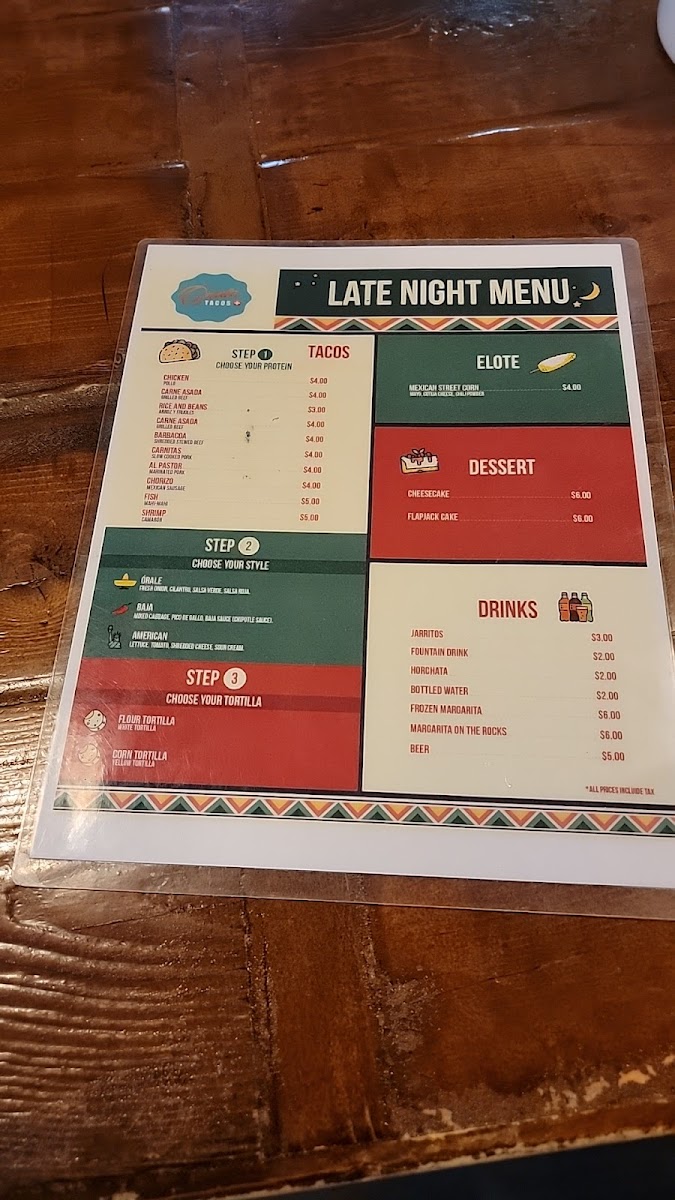 Menu Orale Tacos +-3