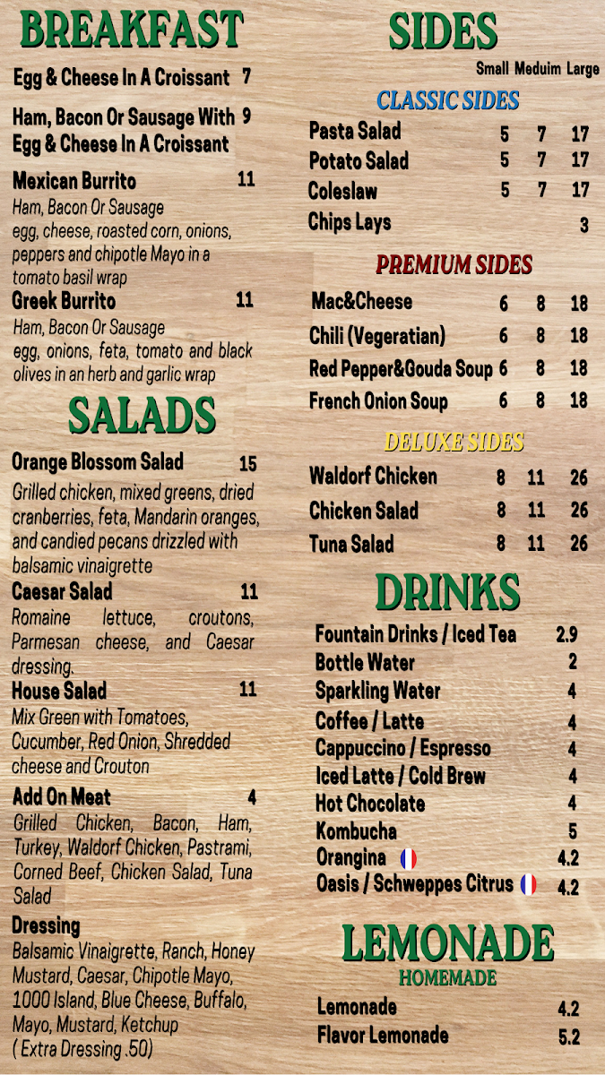 Menu Orange Blossom-1